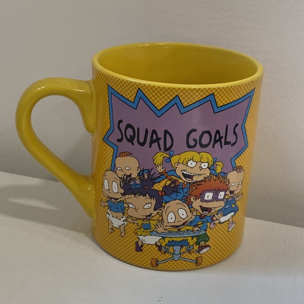 Rugrats Coffee Mug Squad Goals Yellow 2017 Nickelodeon 14 oz.